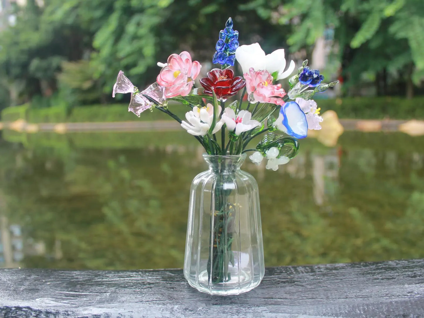 Personalized Birth Month Gift | Glass Flower Bouquet | Valentine's, Wedding, or Mother's Day Present