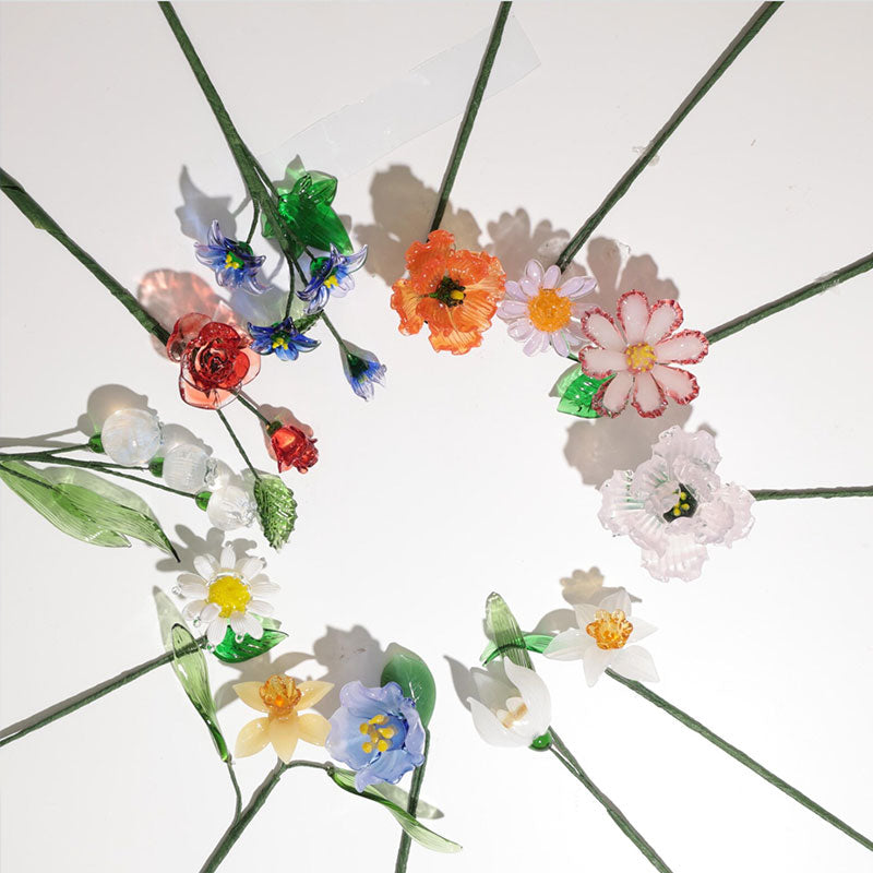 Hand Blown Glass Birth Month Flower – Gifts for Birthdays & Anniversaries