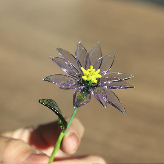 Handmade Glass Birth Flower: Everlasting Floral Art - Birthday Gift