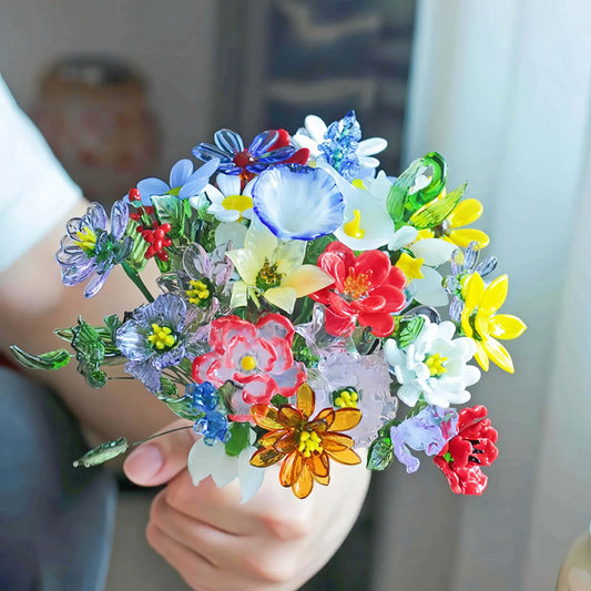Handcrafted glass Birth Flower Gift for Holiday Cheer