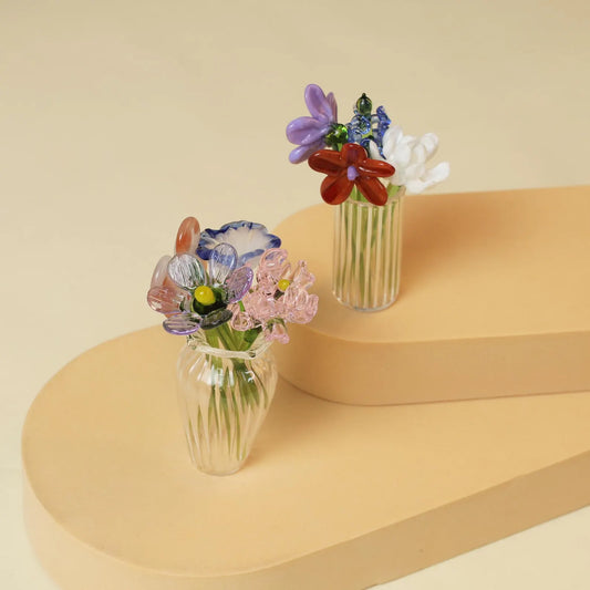 Mini Glass Birth Month Flower, Small Glass Flower Bouquet, Handmade Glass Birth Flower, Birthstone Flower, Gift for Mom/Friends