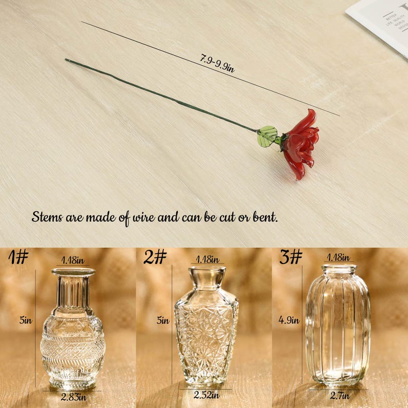 Glass Flowers, Glass Birth Month Flowe