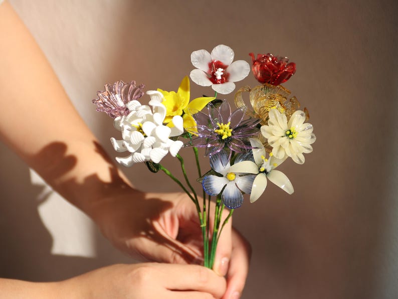 Handmade Glass Birth Flower: Blown Glass Art