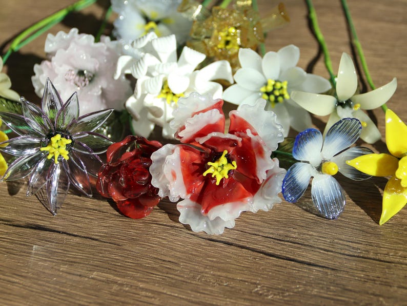 Handmade Glass Birth Flower