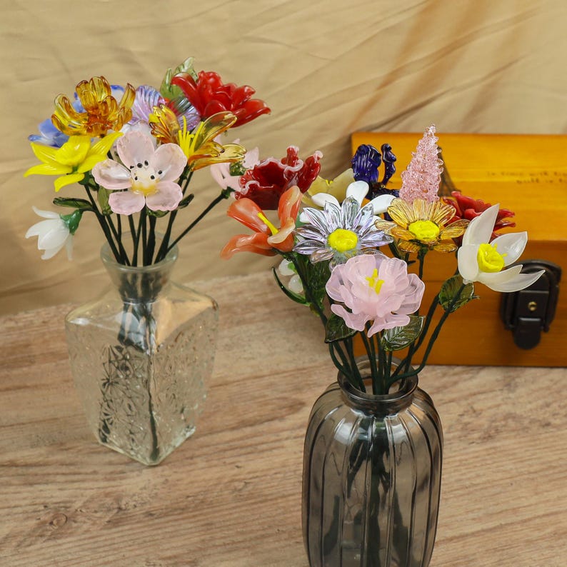 Handmade Unique Glass Bouquet, Birthday Gift