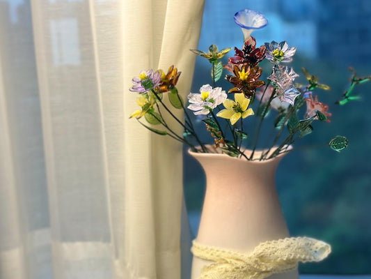 Handmade Glass Flower Gift Set