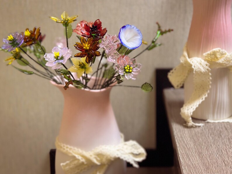 Handmade Glass Flower Gift Set