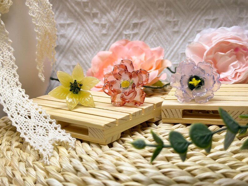 Handmade Glass Flower Gift Set