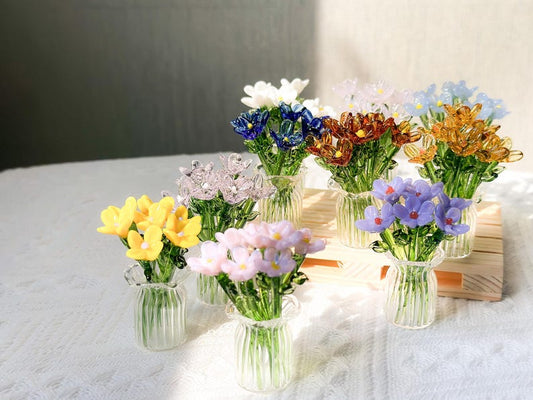 Handmade Glass Flower Sculpture