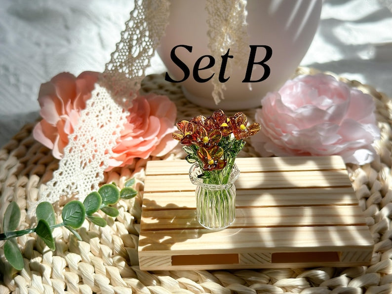 Handmade Glass Flower Sculpture