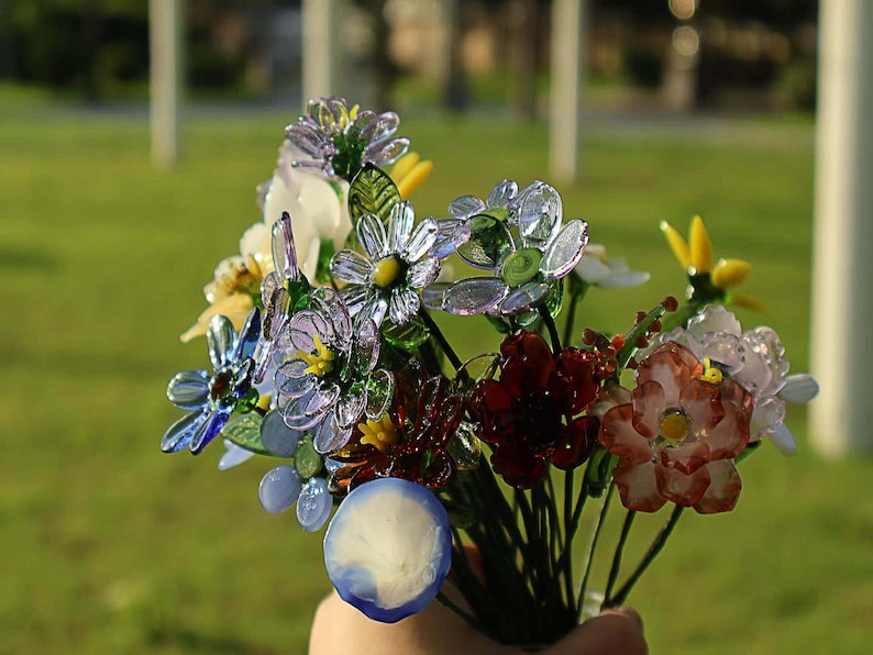 Glass Birth Month Flower,Birth Flower Set