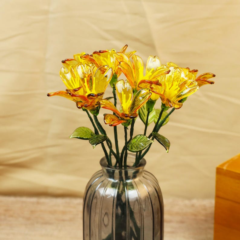 Handmade Unique Glass Bouquet, Birthday Gift