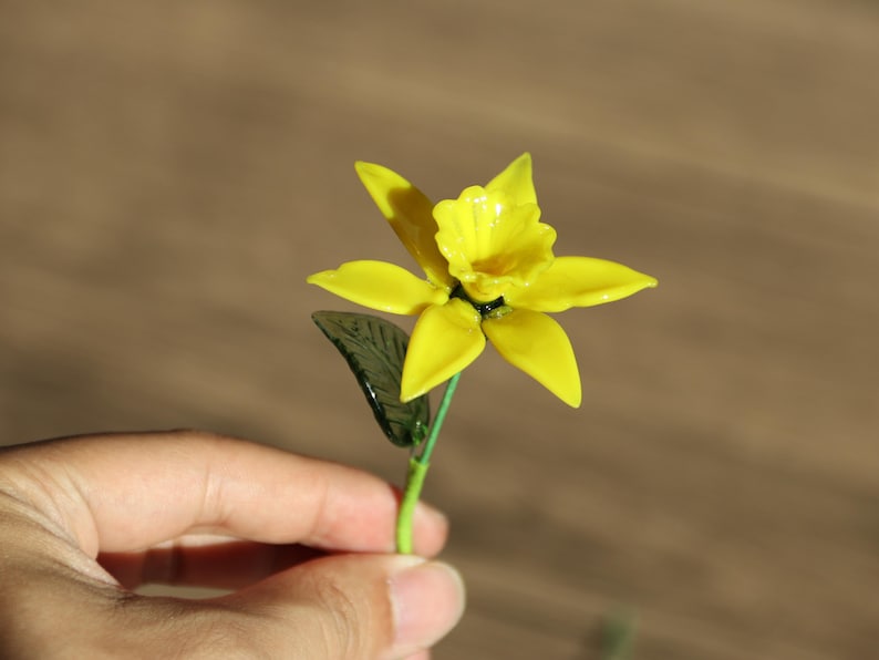 Handmade Glass Birth Flower: Blown Glass Art