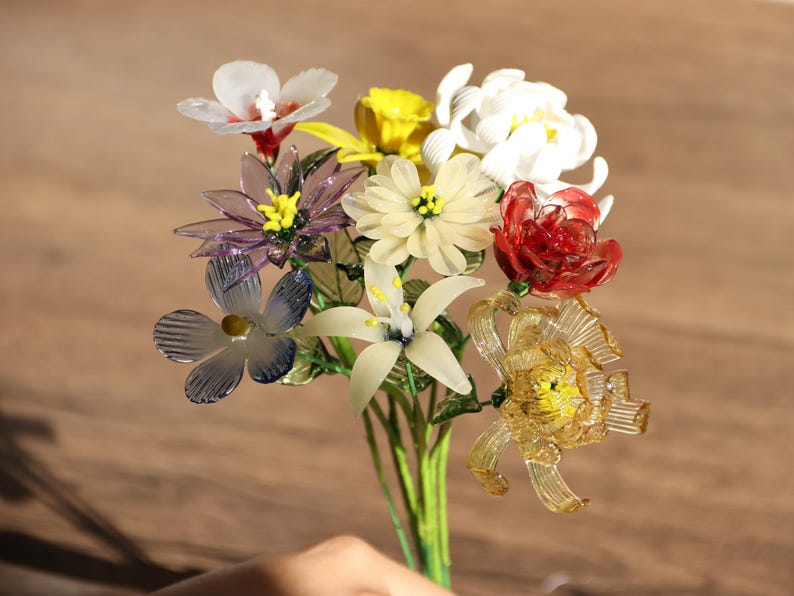 Handmade Glass Birth Flower: Blown Glass Art