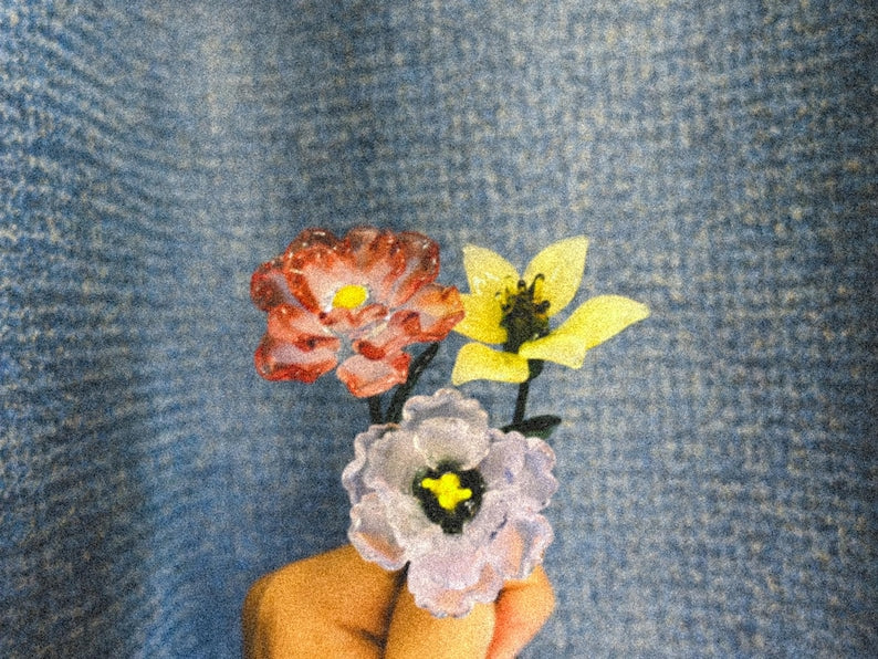 Handmade Glass Flower Gift Set