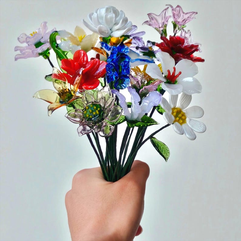 Glass Birth Month Flower Gift