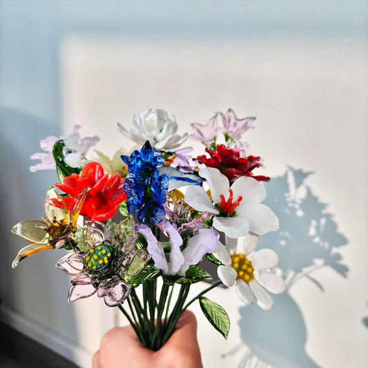 Glass Birth Month Flower Gift