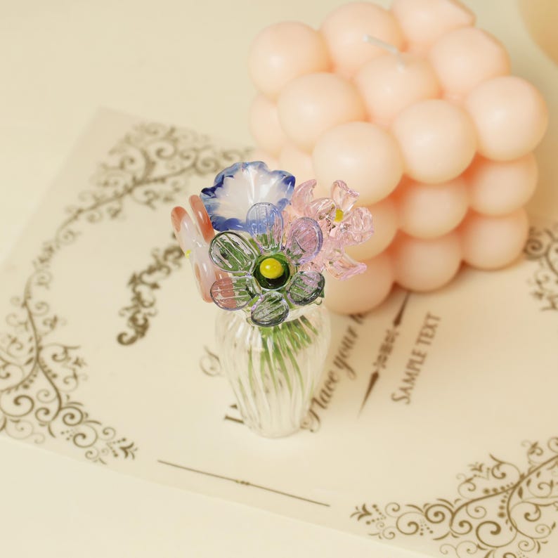 Mini Glass Birth Month Flower