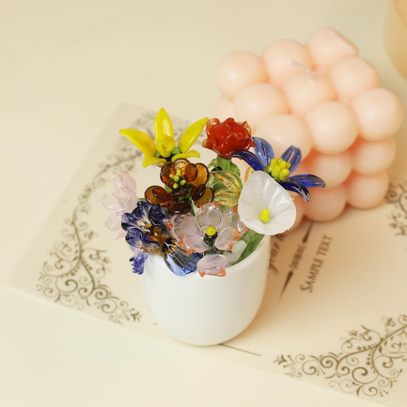 Mini Glass Birth Month Flower