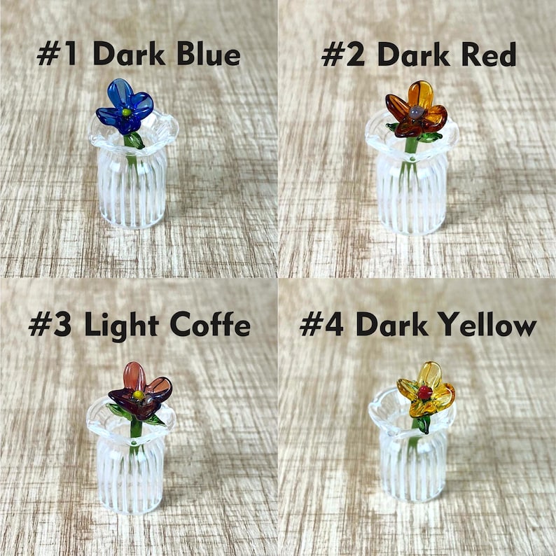 Mini Glass Flower Bouquet