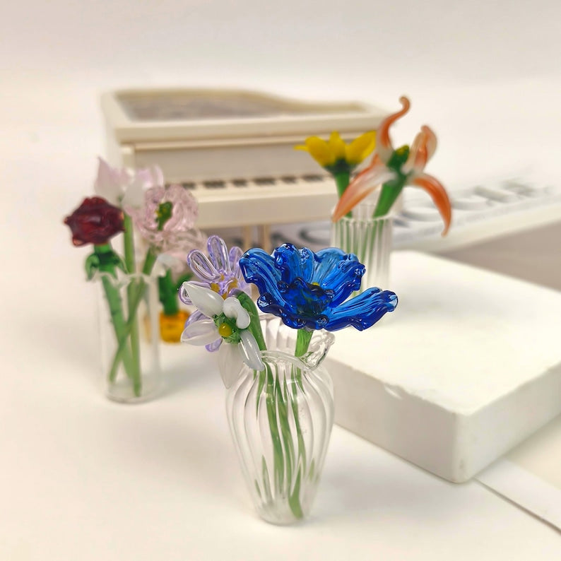 Glass Birth Flower Bouquet