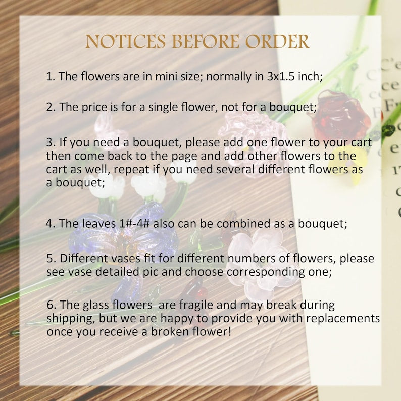 Handmade Glass Flower Bouquet