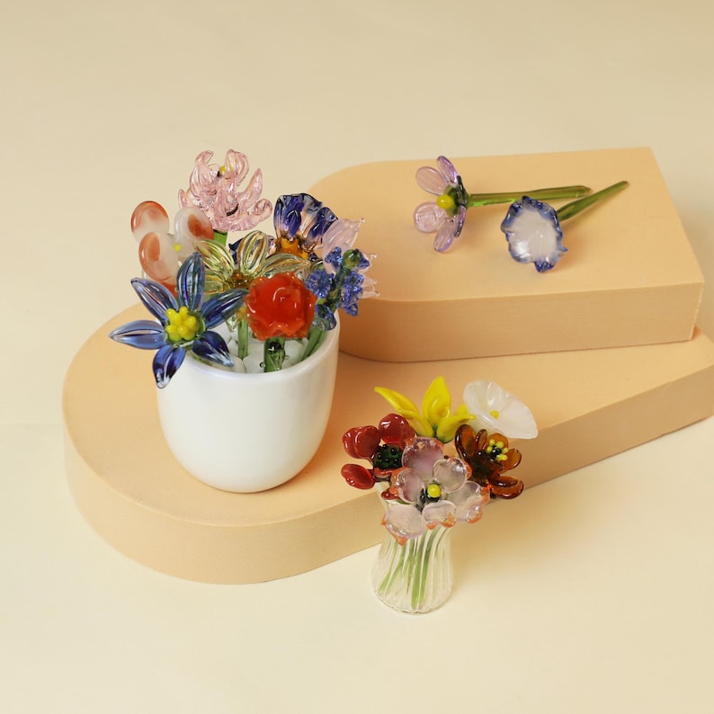 Mini Glass Birth Month Flower