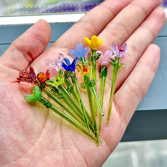 Mini Glass Flower Bouquet