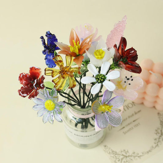 Glass Birth Month Flower Family Gift