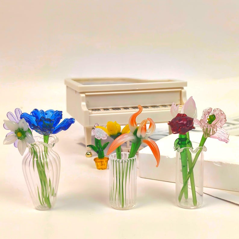 Glass Birth Flower Bouquet