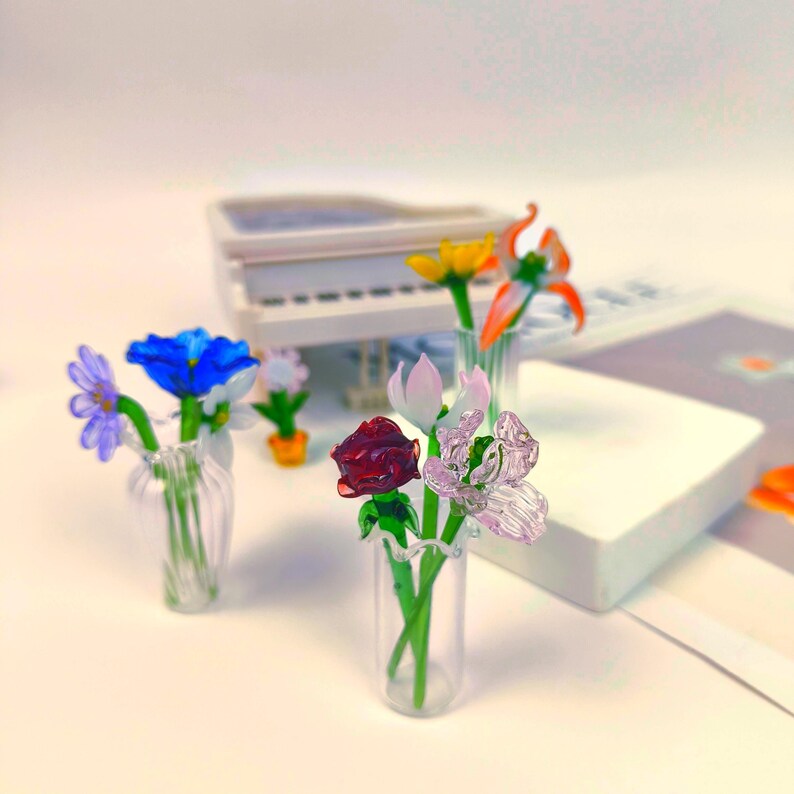 Glass Birth Flower Bouquet