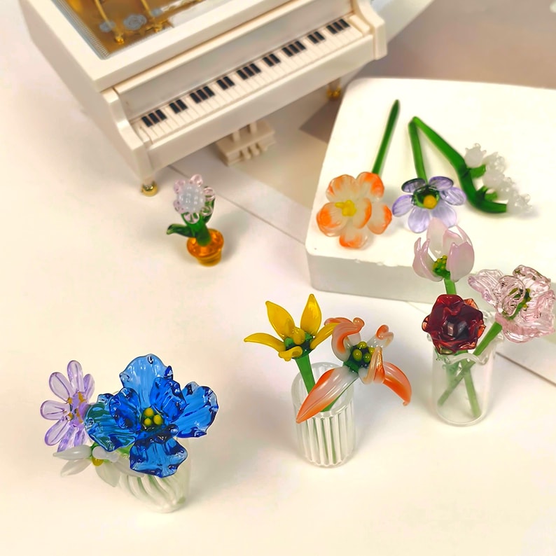 Hand Blown Glass Birth Flower