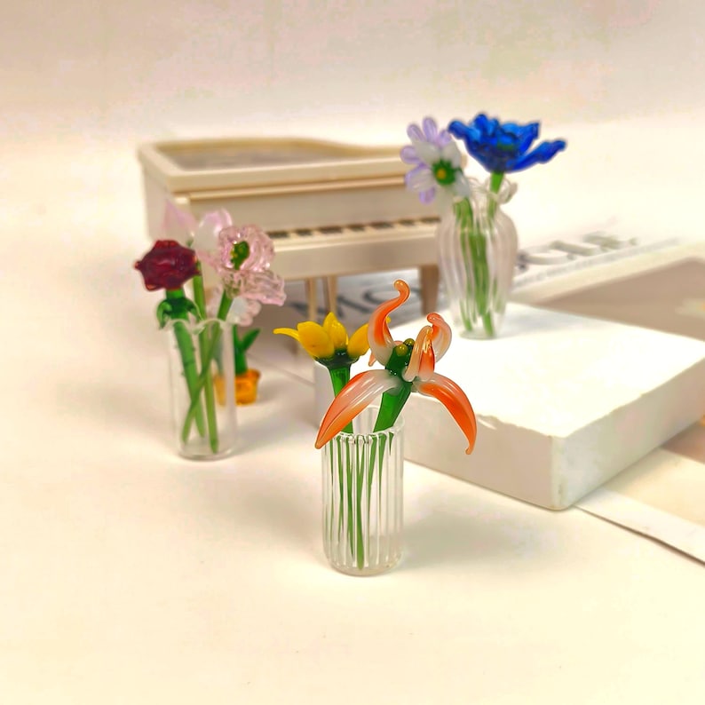 Hand Blown Glass Birth Flower