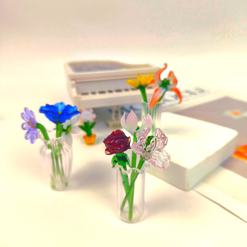 Hand Blown Glass Birth Flower