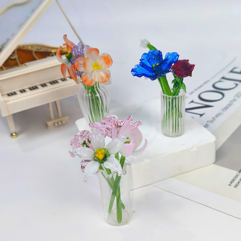 Hand Blown Glass Birth Flower