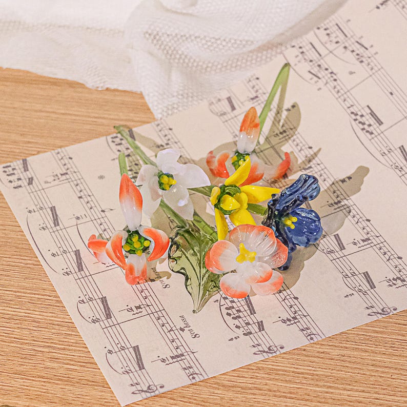 Tiny Glass Birth Month Flower