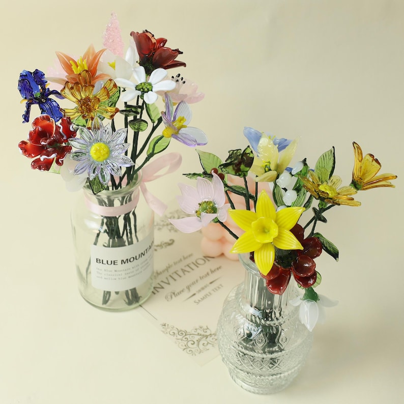 Glass Flowers Bouquet