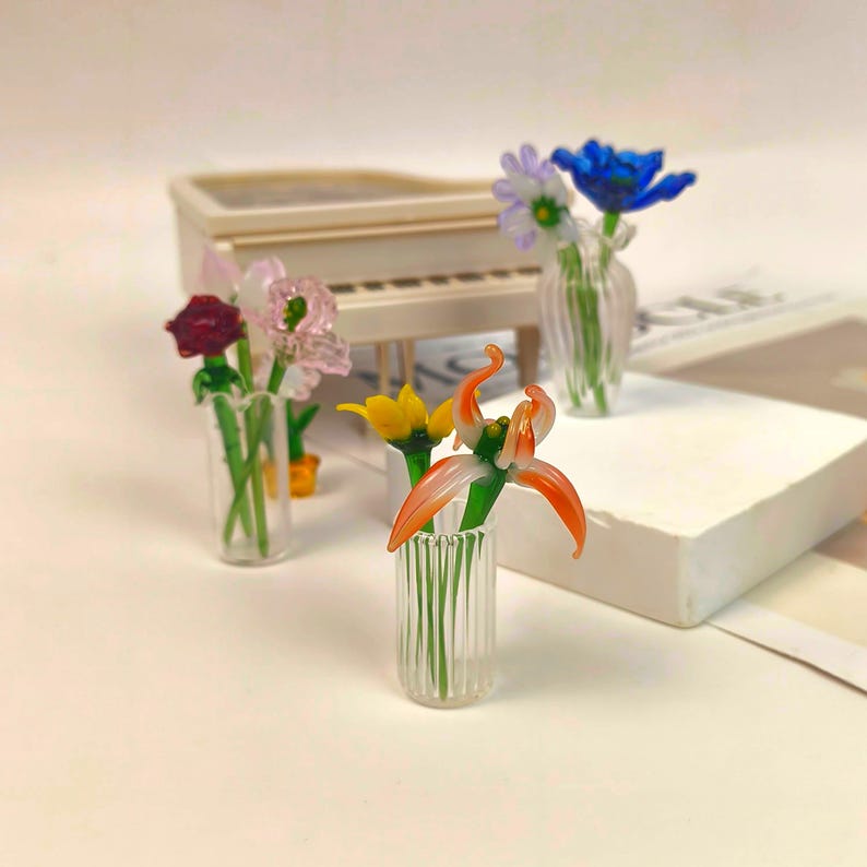 Glass Birth Flower Bouquet