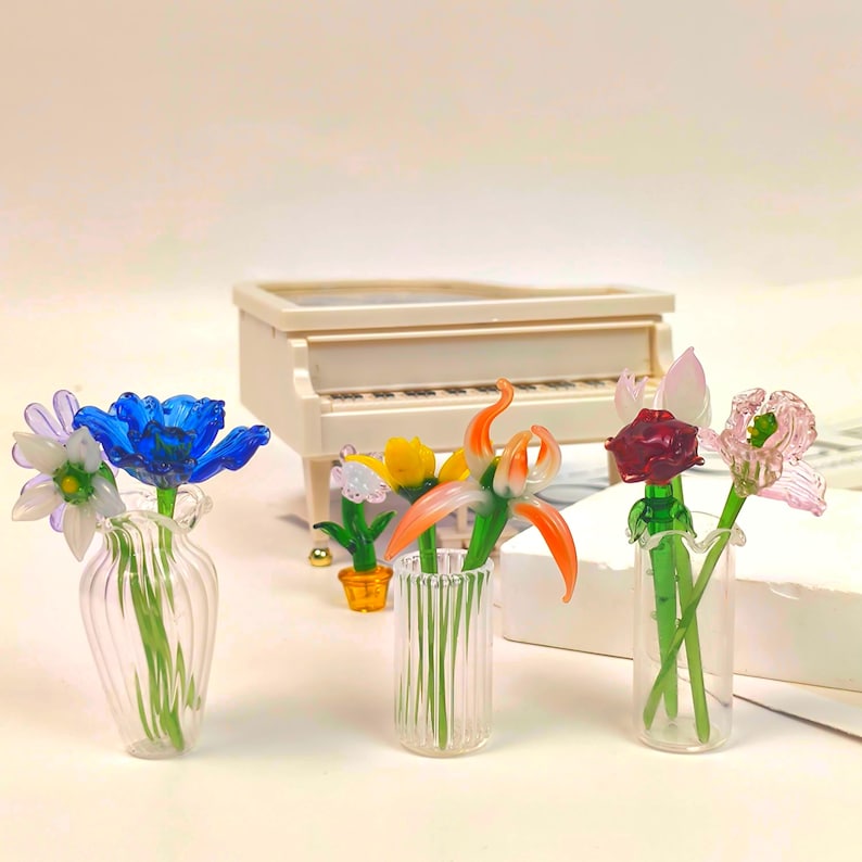 Hand Blown Glass Birth Flower