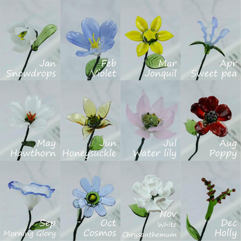 Glass Flowers Bouquet