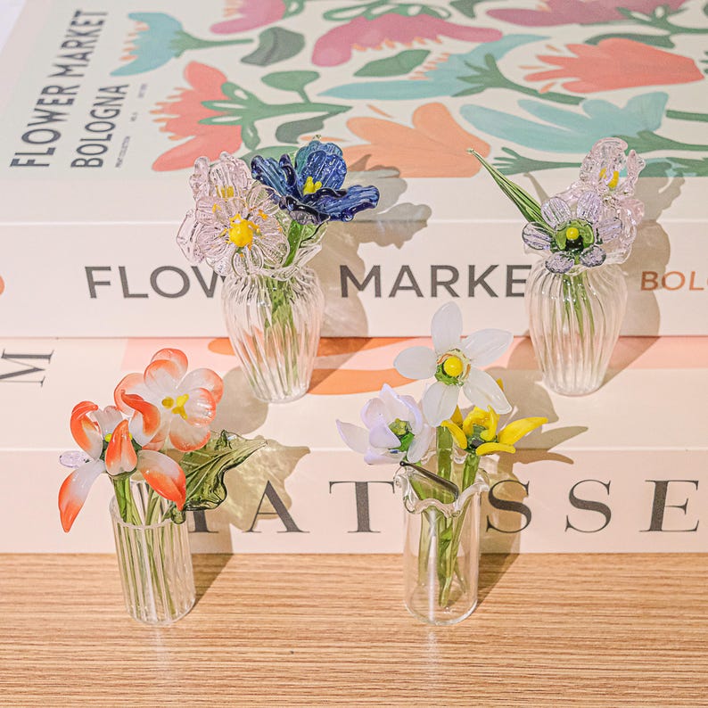 Tiny Glass Birth Month Flower