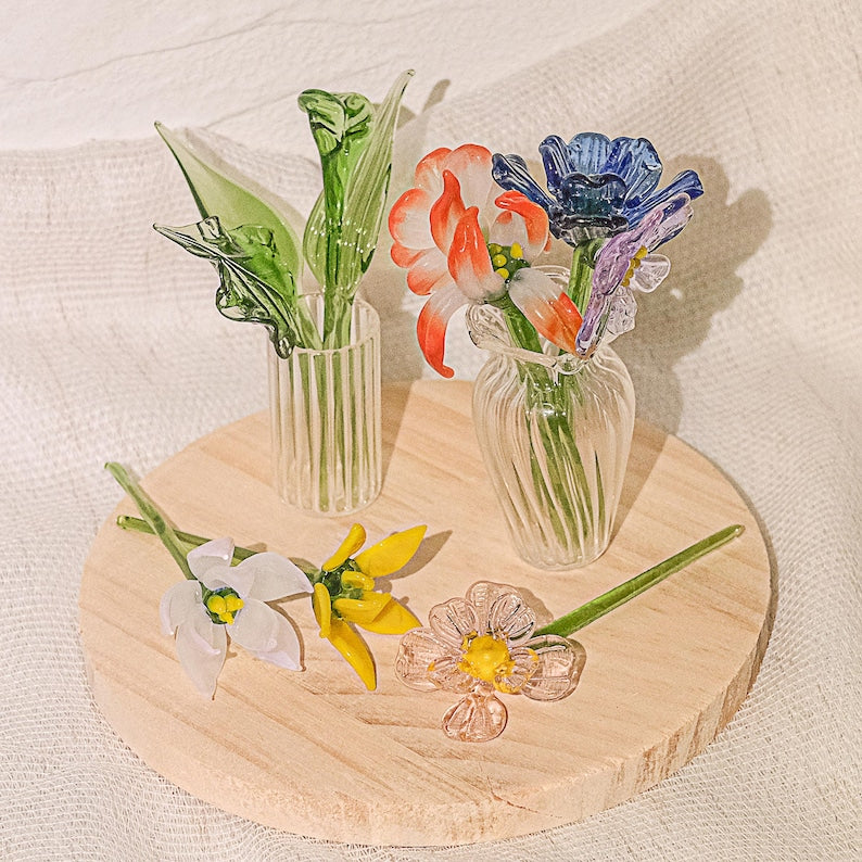 Tiny Glass Birth Month Flower