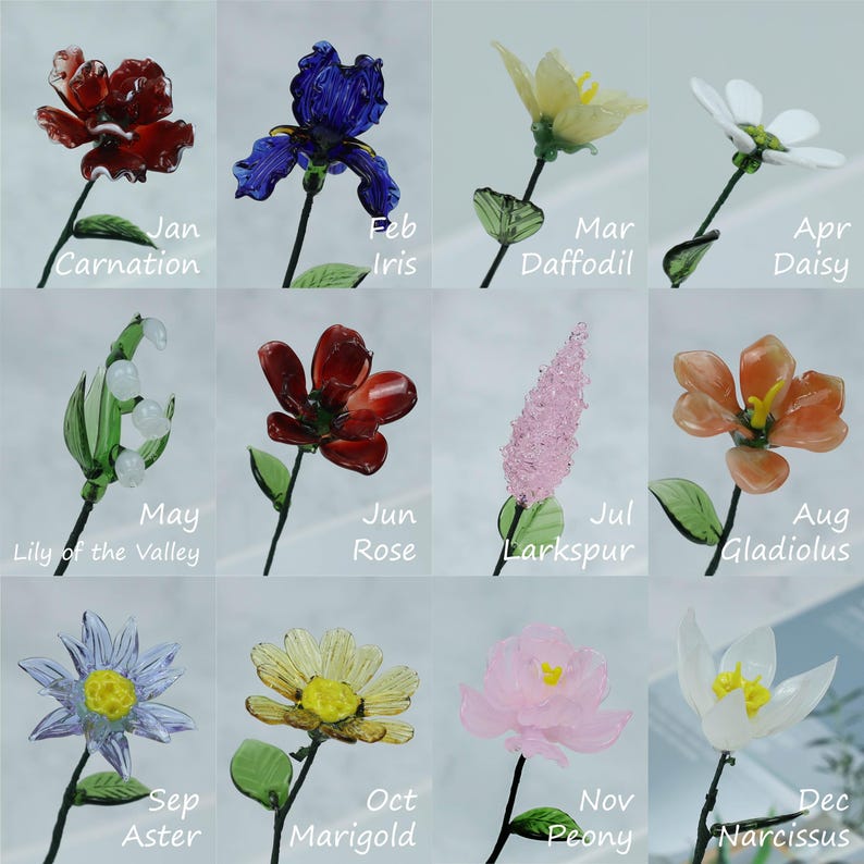 Glass Flowers Bouquet